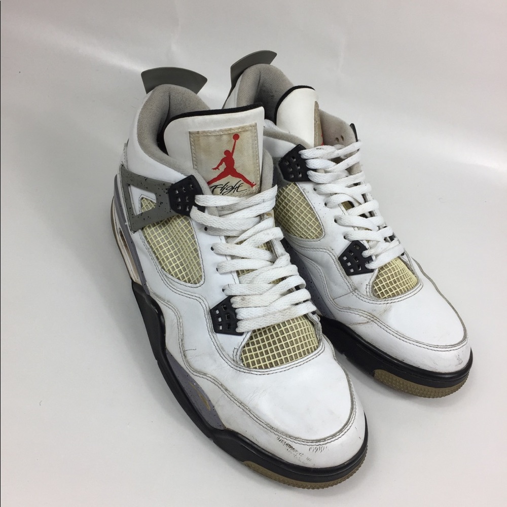 2012 Nike Air Jordan 4 Retro WHITE CEMENT GREY 12